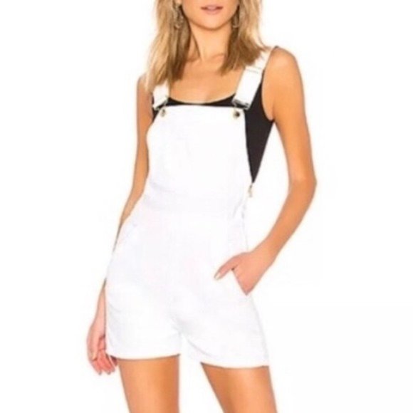 Frame Shorts Overalls White Romper Le Garçon Size XL New w/Tag - Picture 6 of 10